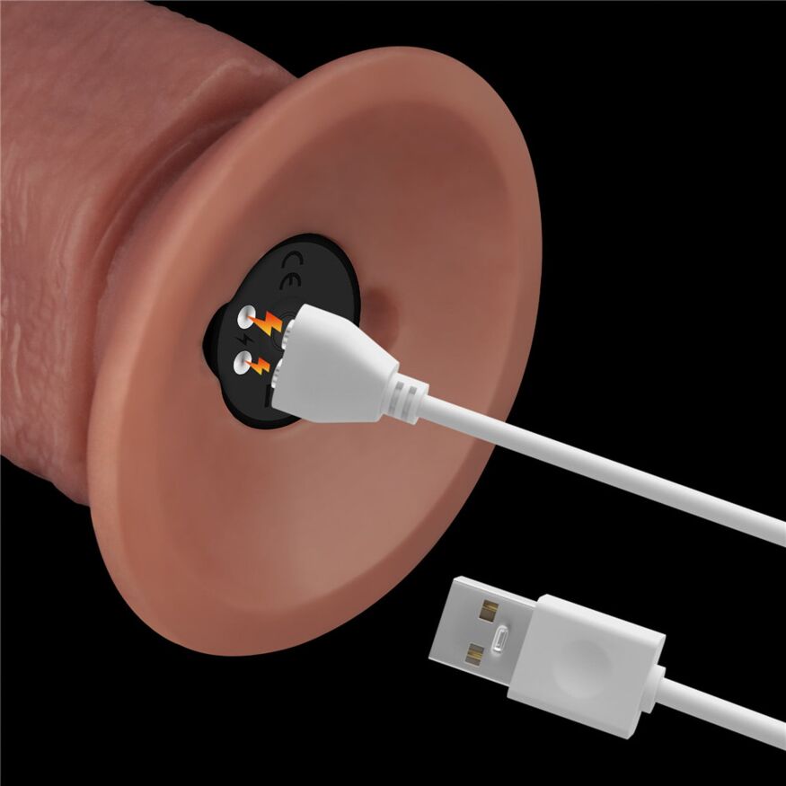 Реалістичний великий вібратор - Vibrating Dual Density Power Cock 10.5''