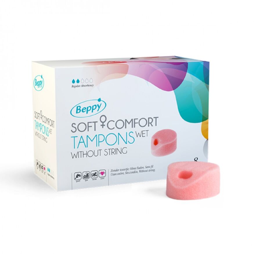 Безнитиевые тампоны для секса и спорта BEPPY - WET TAMPONS, 8 шт
