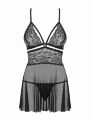 Сорочка Obsessive 838-BAB-1 babydoll L/XL Черный