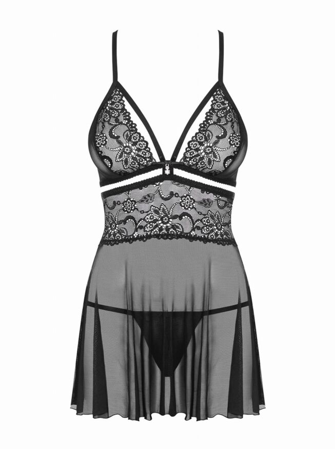Сорочка Obsessive 838-BAB-1 babydoll L/XL Черный