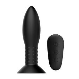 Вібраційна анальна пробка на пульті ДК Mr.Play Rotation Beads Anal Plug