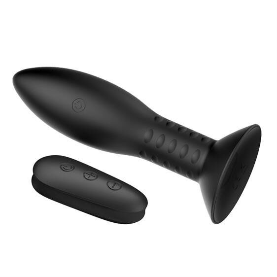 Вибрационная анальная пробка на пульте ДУ Mr.Play Rotation Beads Anal Plug