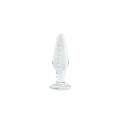 Анальная пробка стеклянная светящаяся NS Novelties FIREFLY GLASS TAPERED PLUG MEDIUM CLEAR