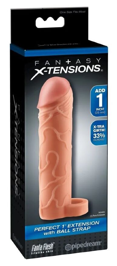 Насадка на пенис Pipedream Fantasy X-tensions Perfect Extension +2,5 см к длине, +33% к диаметру