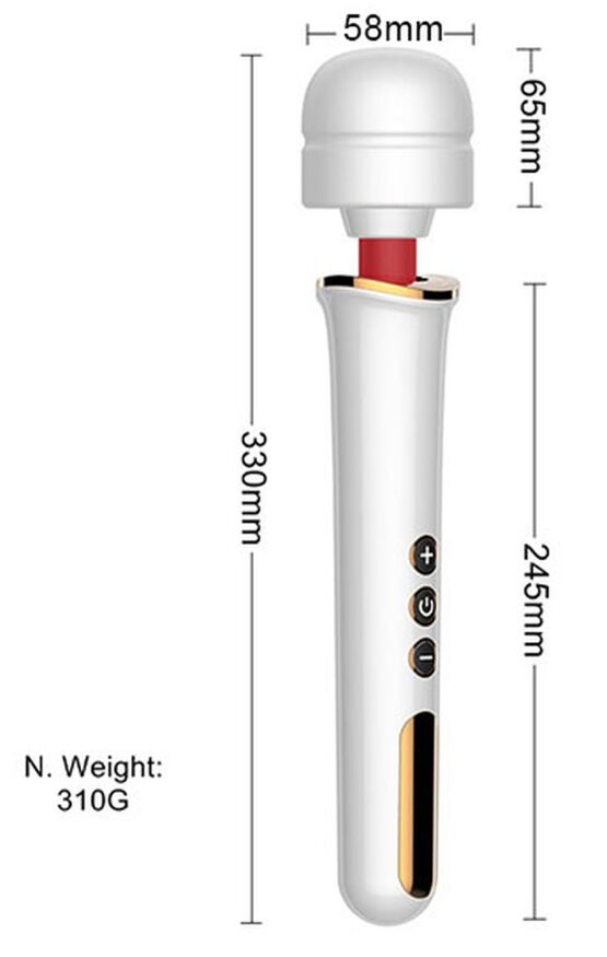 Вибромассажер Boss Series - Massager Super Powerful USB White 10 Function, BS2200011