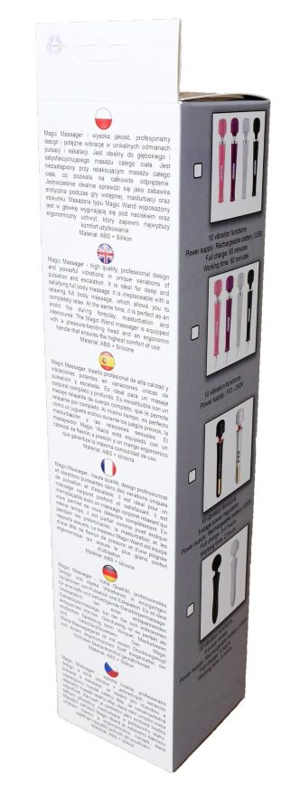 Вибромассажер Boss Series - Massager Super Powerful USB White 10 Function, BS2200011