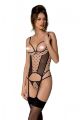 Корсет Passion MARINA CORSET, L/XL, beige, с открытыми чашками