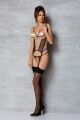 Корсет Passion MARINA CORSET, L/XL, beige, с открытыми чашками