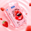 Презервативы для орального секса с ароматом и вкусом клубники OLO - Oral Sex Strawberry, 10 шт