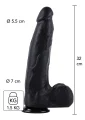 Огромный член черного цвета Hidden Desire Dong 32х6 см