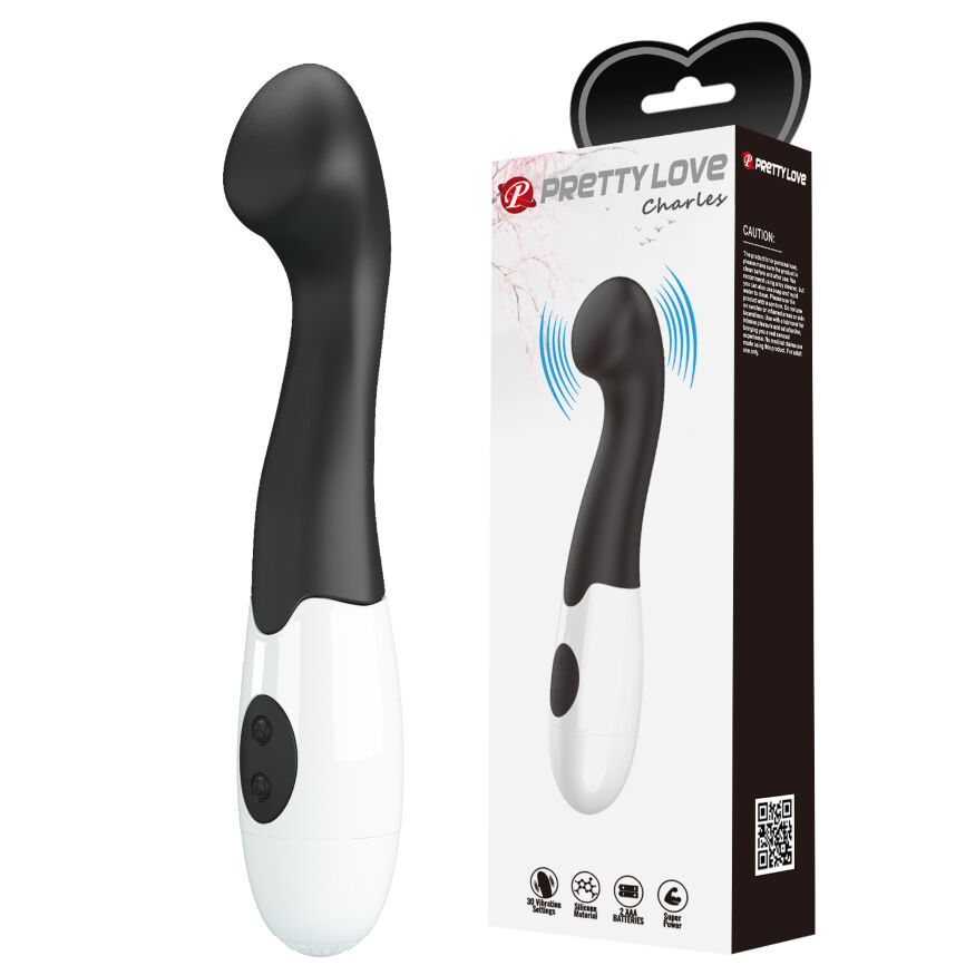 Силіконовий вібратор для точки G Pretty Love Charles Vibrator Black