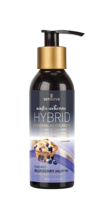 Смазка водно-силиконовая Sensuva Hybrid Blueberry Muffin (125мл) без сахара, можно для оральных ласк