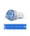 Мастурбатор в колбе с вибрацией и имитацией орального секса Fleshlight Turbo Core Blue Ice, голубой