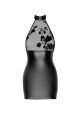 Сукня Noir Handmade F311 Eros, M, black, міні, спідниця під латекс, верх  -  сітка, відкрита спина