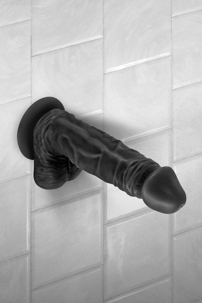 Фалоімітатор Real Body  -  Real Tony Black, TPE, діаметр 3,5 см