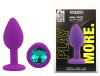 Силиконовая анальная пробка EGZO - Silicone Purple Round Plug Marine, size S