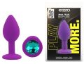 Силіконова анальна пробка EGZO - Silicone Purple Round Plug Marine, size S