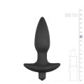  Анальная пробка с вибрацией Easytoys, силиконовая, чёрная, 14.5 х 3.5 см