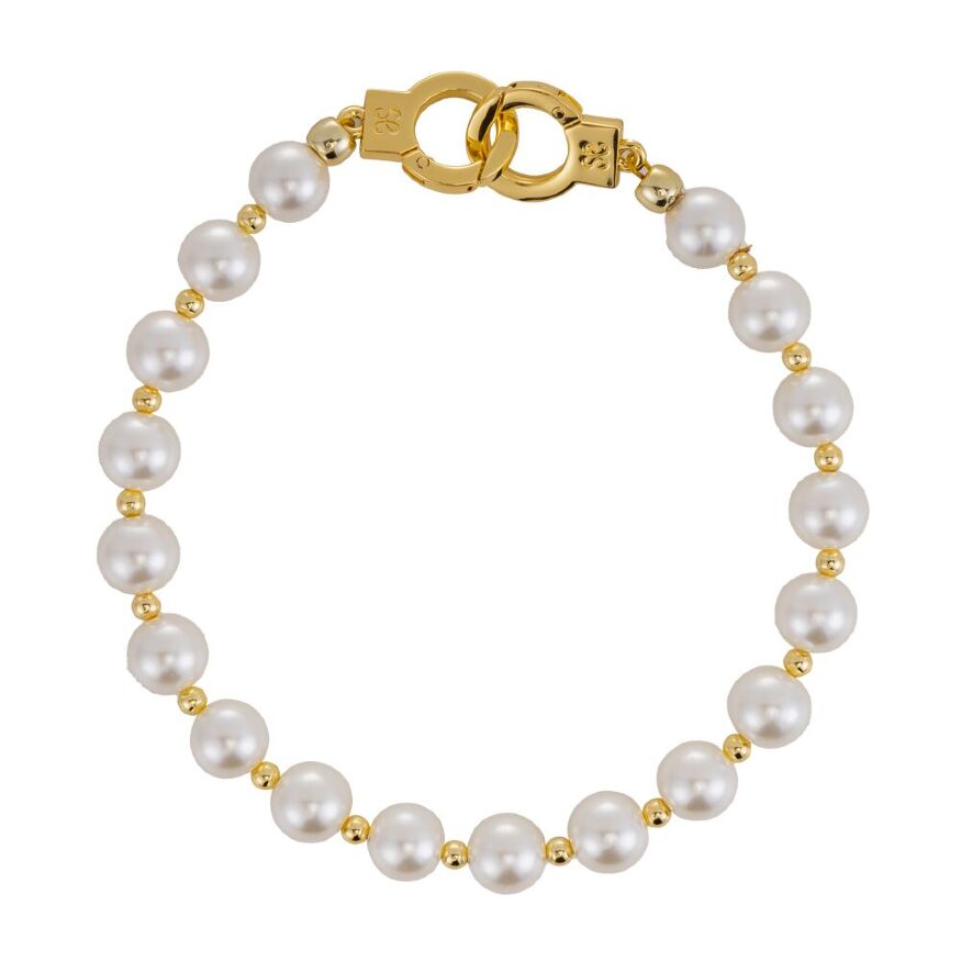 Жемчужные наручники и поножи LOCKINK Pearl Handcuffs &amp; Anklecuffs