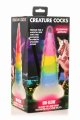 Фалоімітатор єдиноріг, що світиться Creature Cocks Luminescent Rainbow Silicone Dildo