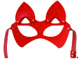 Маска кошки из полиуретана Candy Hero LA9, красная