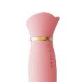 Вибратор с подогревом и вакуумной стимуляцией клитора Zalo - ROSE Vibrator Strawberry Pink(мятая упаковка)