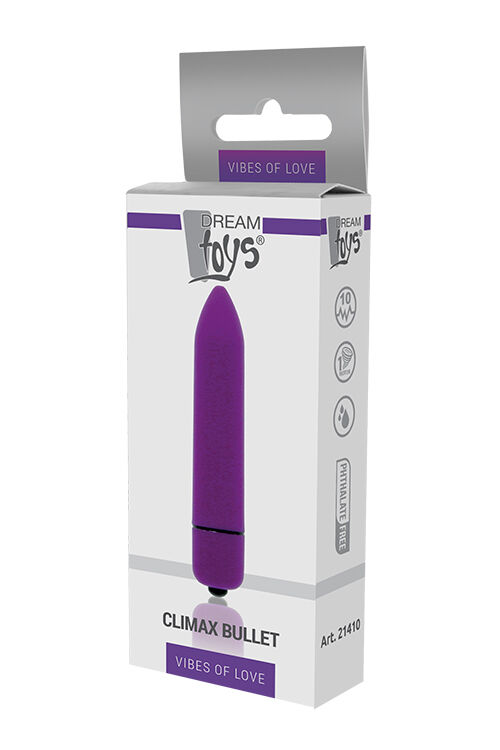 Мини вибромассажер DREAM TOYS 10-SPEED CLIMAX BULLET PURPLE