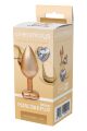 Алюминиевая анальная пробка Dream Toys GLEAMING LOVE с декоративным камнем, М