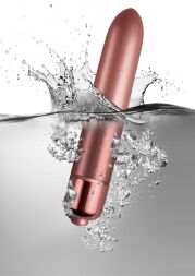 Вибропуля 10 скоростей Rocks Off RO-90mm Touch of Velvet Rose Blush матовая