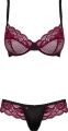 Комплект еротичної білизни Obsessive 842-SET-5 бордовий, S/M