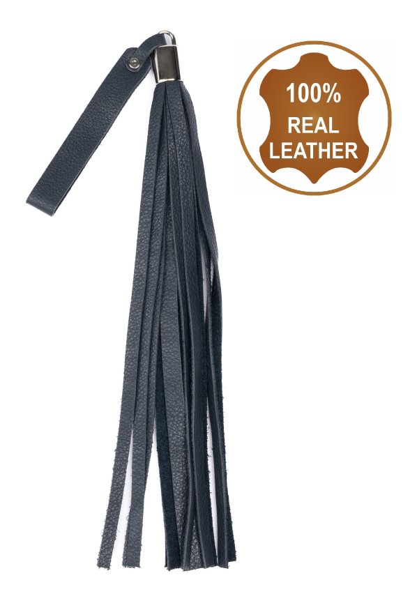 Флоггер из натуральной кожи Flirty Soft Leather - Dark Blue, BM-00026