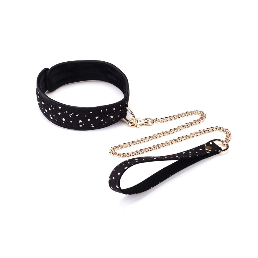 Набор Liebe Seele Stary Nights 7pcs Bondage Kit, фиксаторы, ошейник с поводком, кляп, флоггер, маска