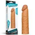 Удлинительная насадка на член коричневого цвета Pleasure X-Tender Penis Sleeve Add 1" Brown