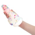 Фаллоимитатор с конфетти ADDICTION - PARTY MARTY - 7.5" - FROST &amp; CONFETTI, 19 см, силикон, вибропуля в подарок