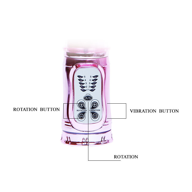 Класичний вібратор кролик з ротацією Throbbing Butterfly Rotating Vibrator Pink, 29 см