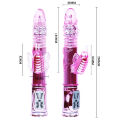 Класичний вібратор кролик з ротацією Throbbing Butterfly Rotating Vibrator Pink, 29 см