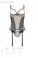 Корсет Passion MARINA CORSET, S/M, beige, з відкритими чашками