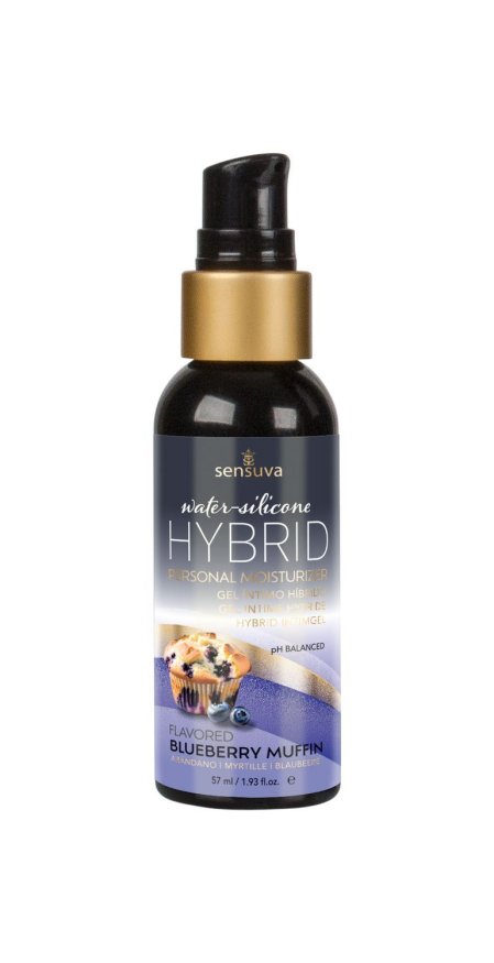 Смазка водно-силиконовая Sensuva Hybrid Blueberry Muffin (57 мл) без сахара, можно для оральных ласк