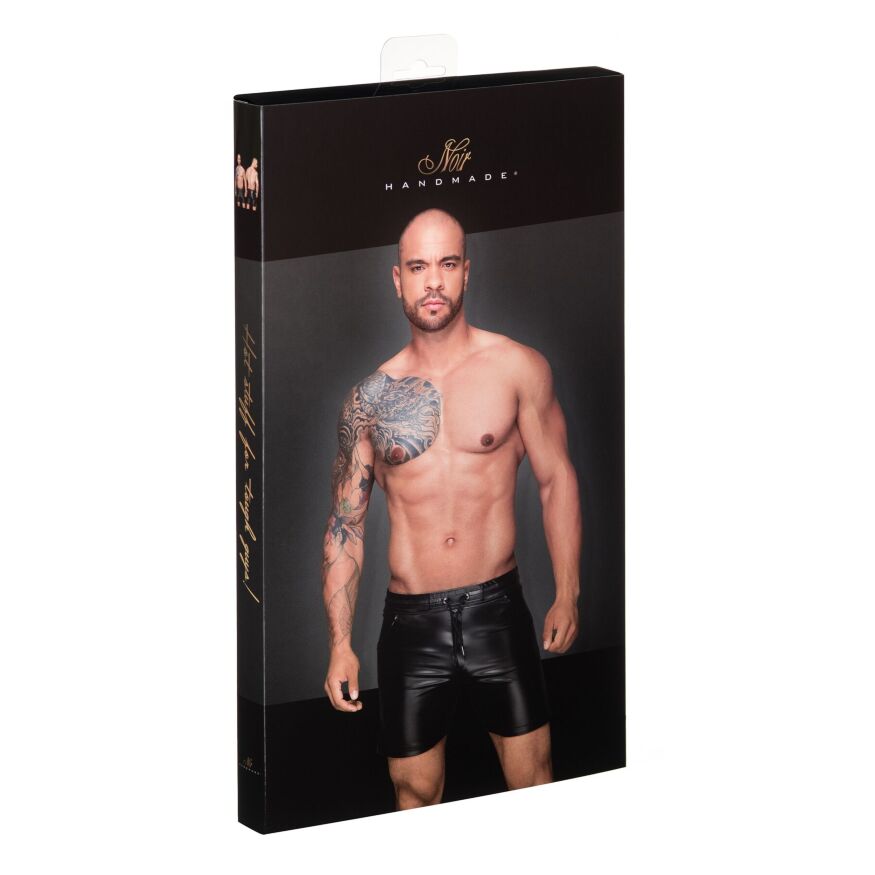 Чоловічі шорти з мокрим ефектом Noir Handmade H061 Powerwetlook shorts, L