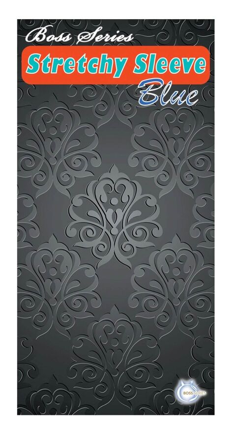 Насадка стимулирующая BOSS Stretchy Sleeve Blue, BS6700013