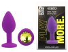 Силиконовая анальная пробка EGZO - Silicone Purple Round Plug Lime, size S