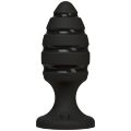 Анальний плаг зі спіральним каналом Doc Johnson Platinum Premium Silicone  -  The Blast  -  Black