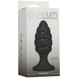 Анальний плаг зі спіральним каналом Doc Johnson Platinum Premium Silicone - The Blast - Black