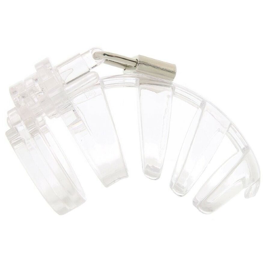90564 /MCG002TRA Мужской пояс верности ManCage №2 Transparent 3.5 Inch, прозрачный