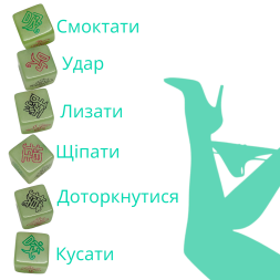 Игральный кубик "Действия" китайские иероглифы