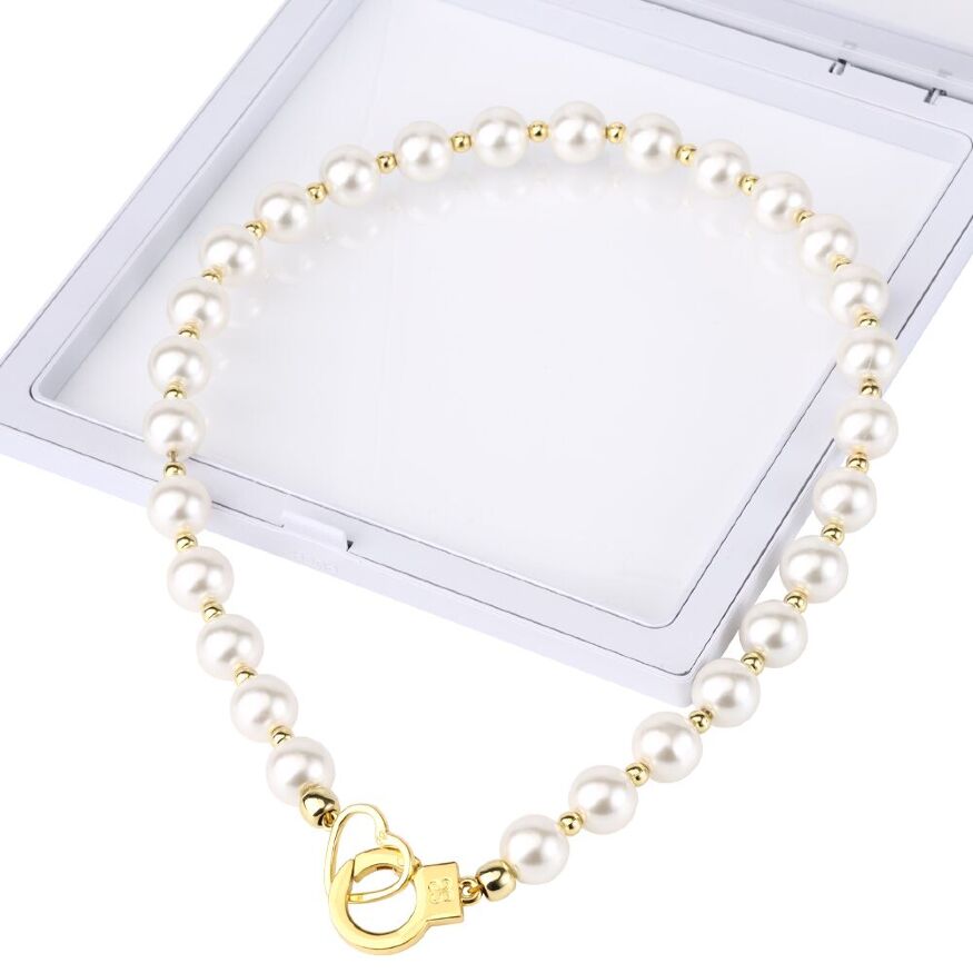 Перлинний нашийник з повідцем LOCKINK Pearl Collar &amp; Leash Set