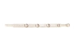 Нашийник Slave leather collar, White