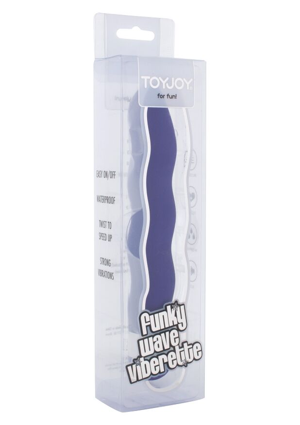 Универсальный вибратор в форме волны ToyJoy Funky Wave Viberette фиолетовый