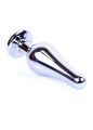 Анальна пробка - Jewellery Silver Long Plug Black