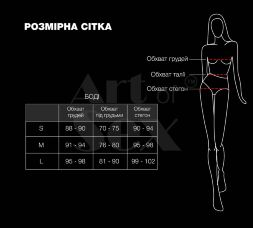 Боди Art of Sex - Jazz, цвет черный с эффектом мокрого бархата, Размер S